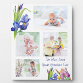 Most Loved Great Grandma 4 Fotoplatte (Vorderseite)