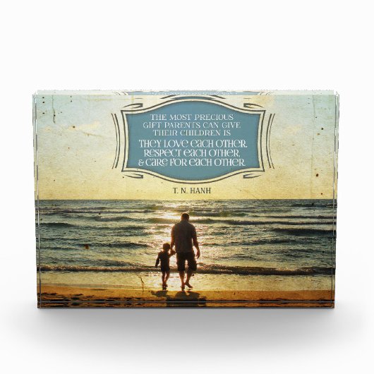 Most Precious Gift Parents Can Give Fotoblock (Vorderseite)