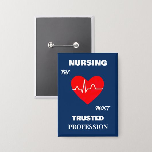 Most Trusted Profession Nurse Rectangle Button (Vorderseite/Rückseite)