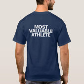 Most Valuable Athlete - Modern Minimalist T-Shirt (Rückseite)