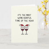Most Wine-derful Time of the Year Christmas Card Karte (Gelbe Blume)
