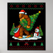 Most Wonderful Christmas Bigfoot Christmas Tree Li Poster (Vorne)