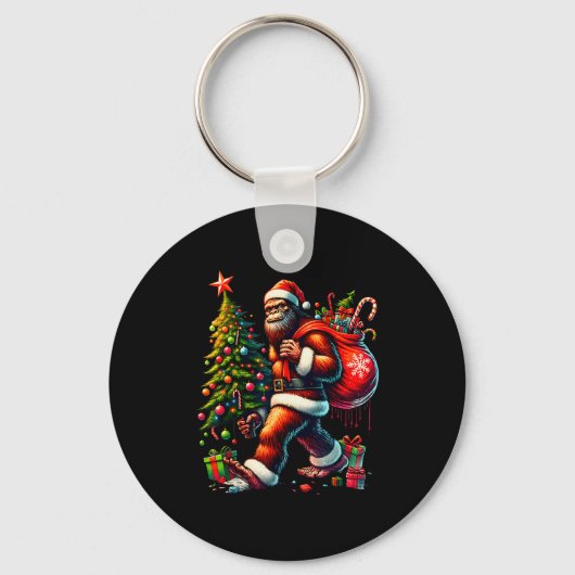 Most Wonderful Christmas Bigfoot Christmas Tree Li Schlüsselanhänger (Vorderseite)