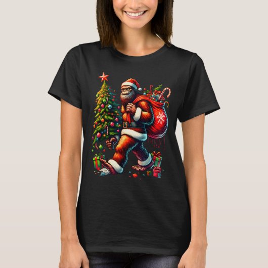 Most Wonderful Christmas Bigfoot Christmas Tree Li T-Shirt (Vorderseite)