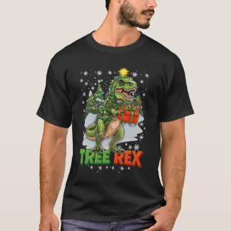 Most Wonderful Christmas Co Dinosaur Christmas Tre T-Shirt