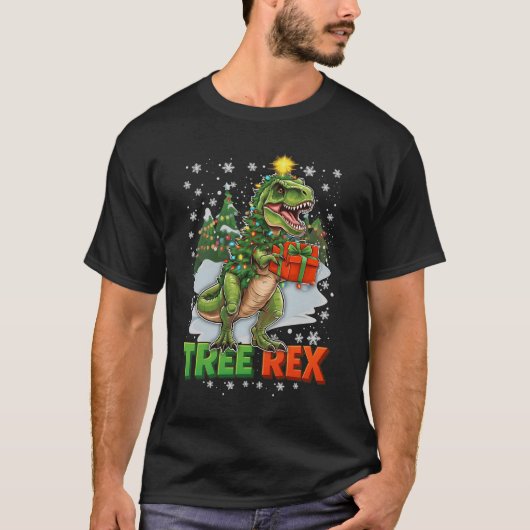 Most Wonderful Christmas Co Dinosaur Christmas Tre T-Shirt (Vorderseite)