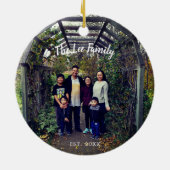 Most Wonderful Time of the Year Family Foto Keramik Ornament (Hinten)