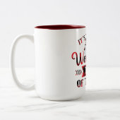 Most Wonderful Time of The Year Pläd Christmas Zweifarbige Tasse (Links)