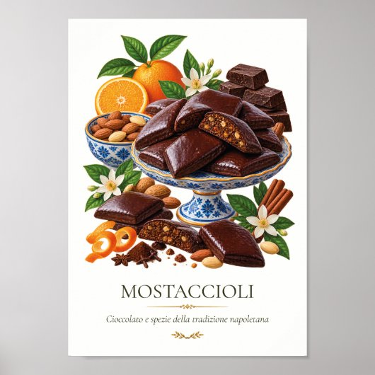 Mostaccioli – italienisches Dessert aus Großmutter Poster (Vorne)