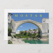 Mostar Alte Brücke und Altstadt Postkarte (Vorne/Hinten)