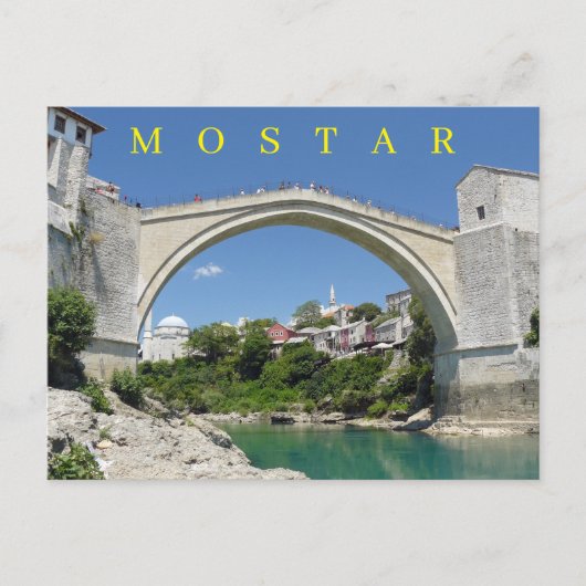 Mostar Alte Brücke und Altstadt Postkarte (Vorderseite)