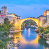 Mostar aus Bosnien-Herzegowina Aufkleber (Vorderseite)