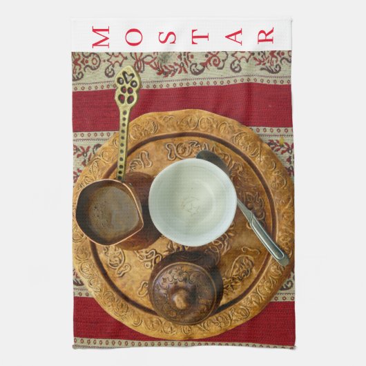 Mostar Bosnian Kaffee Set Teetücher Geschirrtuch (Vertikal)