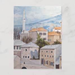 Mostar, Bosnien - Akrylenmalerei Postkarte
