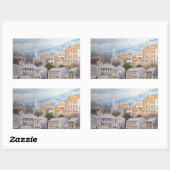 Mostar, Bosnien - Akrylenmalerei Rechteckiger Aufkleber (Blatt)