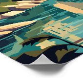 Mostar Bosnien Herzegovina Retro Vintage Travel Poster (Ecke)