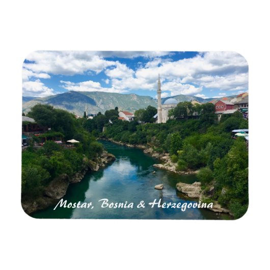 Mostar Bosnien & Herzegowina Magnet mit Schreiben (Horizontal)
