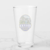 Mostar Bosnien und Herzegowina Reisetitelemblem Glas (Rückseite)