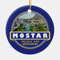 Mostar Bosnien und Herzegowina Reisetitelemblem