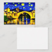 Mostar Bridge, Bosnien auf einer Eid Mubarak Card Mitteilungskarte (Vorne/Hinten)