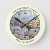 Mostar City Bosnien - Akropolis Runde Wanduhr (Vorderseite)