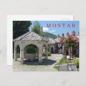 Mostar-Moschee-Innenhof Postkarte (Vorne/Hinten)