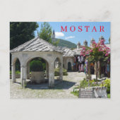 Mostar-Moschee-Innenhof Postkarte (Vorderseite)
