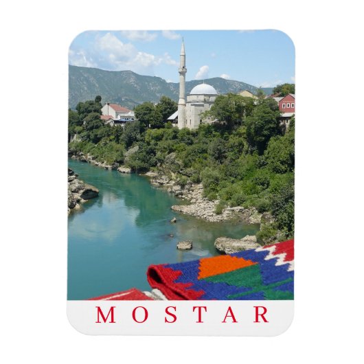 Mostar Moschee View Kühlschrankmagnet Magnet (Vertikal)