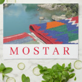 Mostar Moschee View Teetuch Geschirrtuch (Gefaltet)