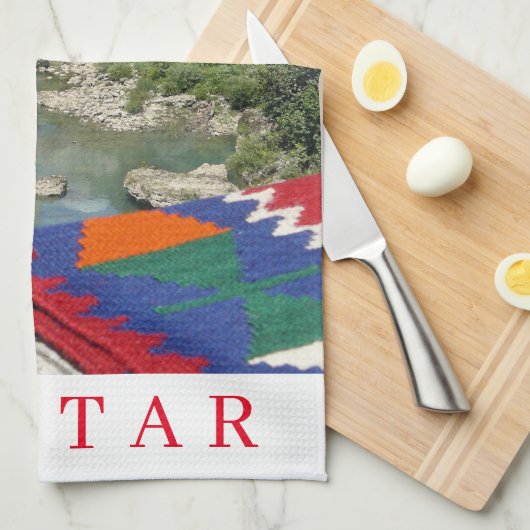 Mostar Moschee View Teetuch Geschirrtuch (Viertel Falte)