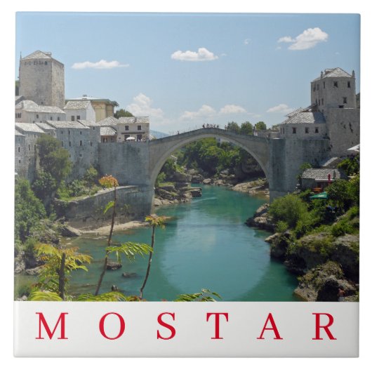 Mostar Old Bridge Keramik Fliesen (Vorderseite)