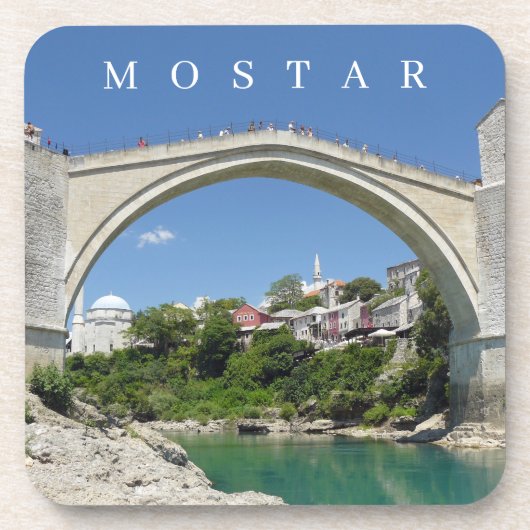 Mostar Old Bridge View Untersetzer (Vorderseite)