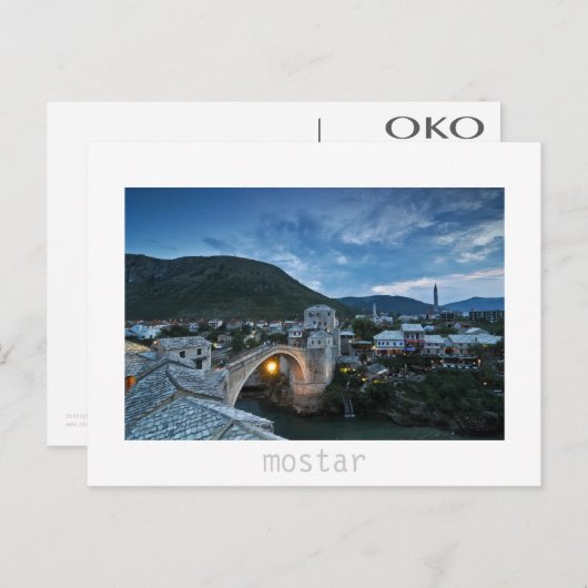 Mostar Postkarte (Vorne/Hinten)