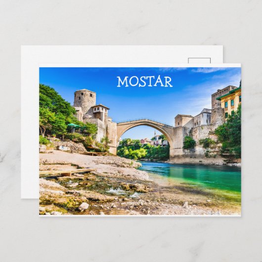 Mostar Postkarte (Vorne/Hinten)