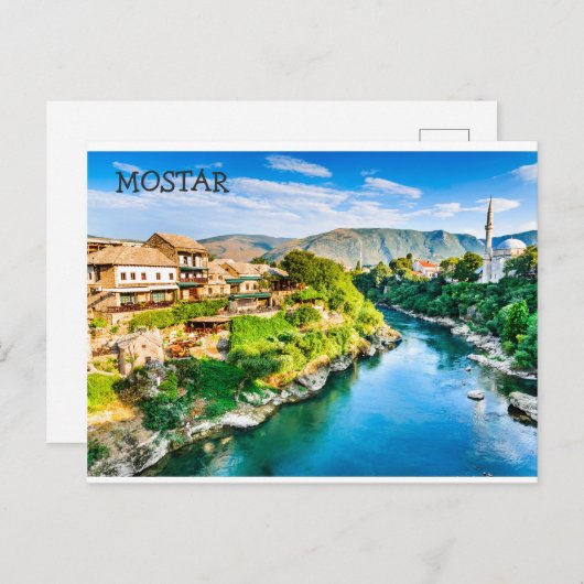 Mostar Postkarte (Vorne/Hinten)