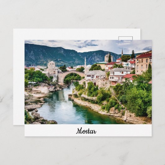 Mostar Postkarte (Vorne/Hinten)