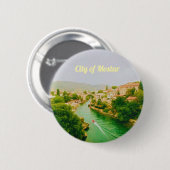 Mostar Stadt - Bosnien und Herzegowina Button (Vorne & Hinten)