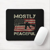 Mostly Peaceful - 2nd Amendment Pro Guns Ar15 Usa Mousepad (Mit Mouse)