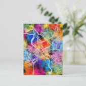 Mosul Iraq City Map Postkarte (Stehend Vorderseite)