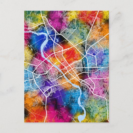 Mosul Iraq City Map Postkarte (Vorderseite)