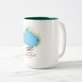 Mosvatnet Norwegen Seekarte Kunstdruck. Zweifarbige Tasse (VorderseiteRechts)