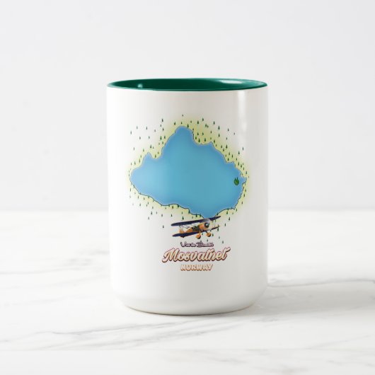 Mosvatnet Norwegen Seekarte Kunstdruck. Zweifarbige Tasse (Mittel)