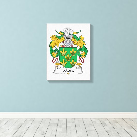 Mota Familienwappen Leinwanddruck (Insitu (Holzboden))