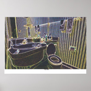 Motel-Badezimmer Poster