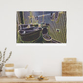 Motel Badezimmer Poster (Küche)