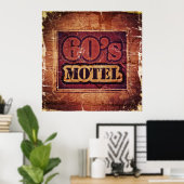 Motel der Vintagen 60er Jahre - Poster (Heimbüro)
