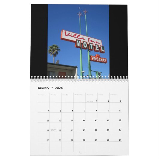 Motel-Kalender Kalender (Jan 2026)