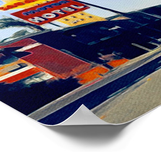 Motel Sunset Boulevard Poster (Ecke)