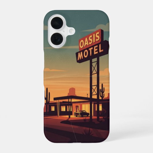 Moteleingang iPhone 16 Hülle (Rückseite)