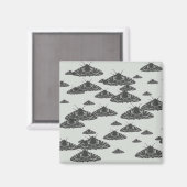 Moth am Abend lauert um Mitternacht Magnet (Vorderseite/Rückseite)